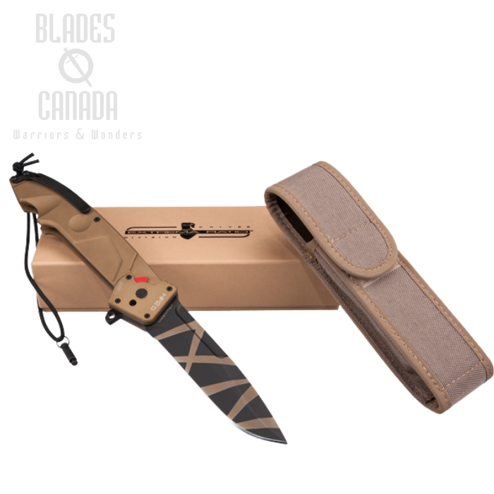Extrema Ratio HF2D DW Folding Knife, Bohler N690 Drop Point, Aluminum Desert Warfare